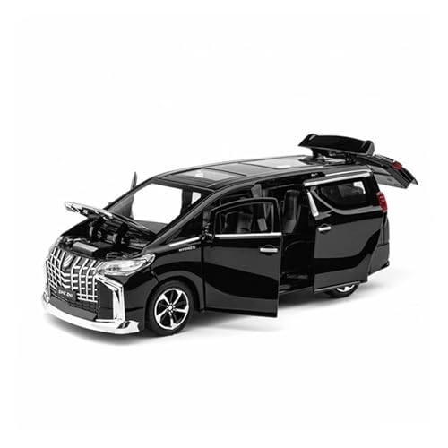 Für Toyota MPV Legierung Druckguss Metall Spielzeug Fahrzeuge Auto Modell Sound Und Licht Kinder Geschenk 1:32(Alphard Black) von WJXNNON