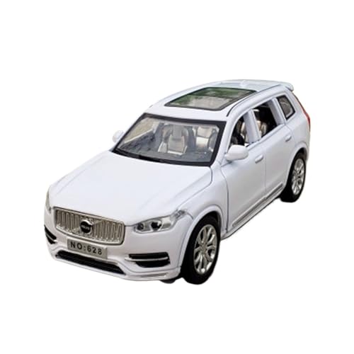 Für Volvos XC90 SUV, Legierung, Druckguss-Spielzeug, Metallfahrzeuge, Automodell, Sammlung, Ton Und Licht, Geschenk, 1:32(White) von WJXNNON