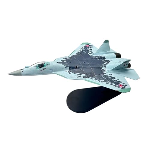 WJXNNON 1/100 Für Die Russische SU57 Air Force Su-57 Stealth Fighter Aircraft Metal Military Diecast Plane Model Collection von WJXNNON