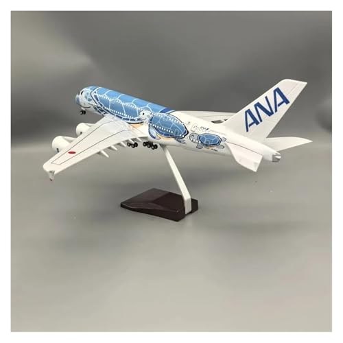 WJXNNON 1:160 47CM Für Japan Air ANA A380 Modell Flugzeug Cartoon Sea Turtle Airlines Blau Diecast Flugzeug Geschenke Dekoration Display(No Light) von WJXNNON