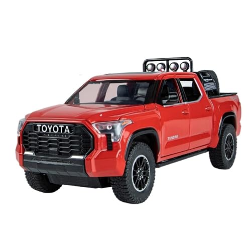 WJXNNON 1:24 Für Toyota Tundra SUV Modell Auto Diecast Metall Auto Off-Road Fahrzeug Sammlung Sound Licht Kinder Spielzeug Geschenk(Red Box) von WJXNNON