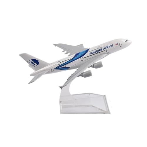 WJXNNON 1:400 Legierung Druckguss Simulation Flugzeugmodell Für Malaysia Airlines A380 Modell Ornamente Sammlung Geschenk von WJXNNON