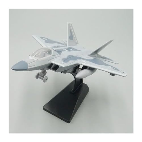WJXNNON 1:87 Druckguss-Flugzeugmodell Für Den Amerikanischen Kampfjet F-22 Raptor Mit Ton Und Licht (Size : Gray) von WJXNNON
