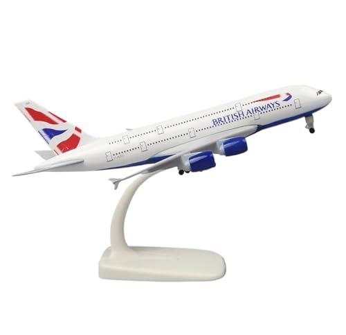 WJXNNON 20cm A380 Für Britain Airlines Tisch Dekorationen 1:400 Metall Flugzeug Flugzeug Modell Legierung Kit Luftfahrt Sammlerstück von WJXNNON