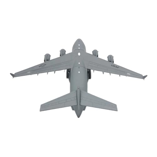 WJXNNON Druckgussflugzeug 1:200 für C-17 Transportmodellflugzeug Druckguss mit Display-Ständerleuchte von WJXNNON