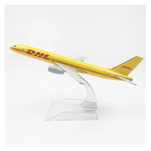 WJXNNON Flugzeug-Spielzeug-Replik, 16 cm, Maßstab 1:400, Metall, B777 Für DHL-Flugzeugmodell Aus Legierung, Gelbe Frachtmaschine, Druckgussflugzeug von WJXNNON