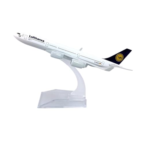 WJXNNON Flugzeugmodell Im Maßstab 1/400, 16 cm, Für Lufthansa A380-Flugzeuge, Metalldruckguss, Flugzeugmodell, Heimdekoration, Ornamente von WJXNNON
