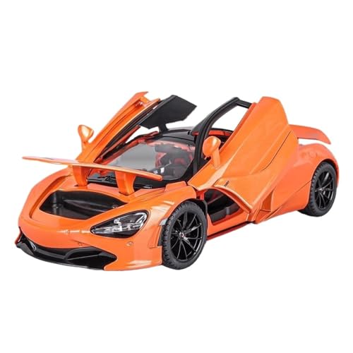WJXNNON Für 720S Modell Sport Auto Spielzeug Legierung Druckguss 4 Türen Geöffnet Sound Licht Autos Modelle Geschenke 1:24(Orange) von WJXNNON