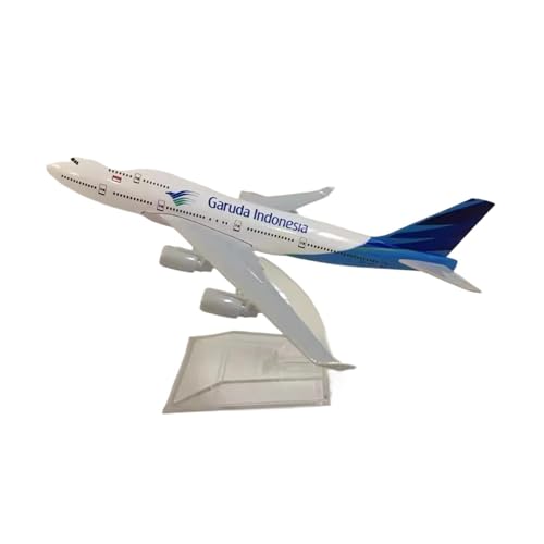 WJXNNON Für 747 Boeing Modellserie Spielzeug Legierung Metall Spielzeug Und Hobbys Druckguss Flugzeuge Bausatz Mit Rädern 16CM(B747 Garuda) von WJXNNON