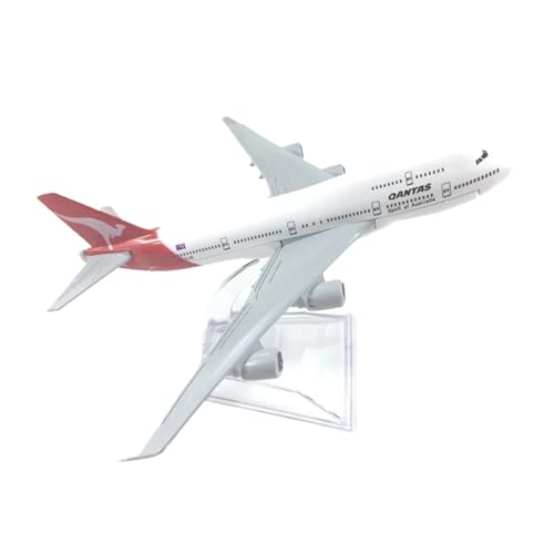 WJXNNON Für 747 Boeing Modellserie Spielzeug Legierung Metall Spielzeug Und Hobbys Druckguss Flugzeuge Bausatz Mit Rädern 16CM(B747 QANTAS) von WJXNNON