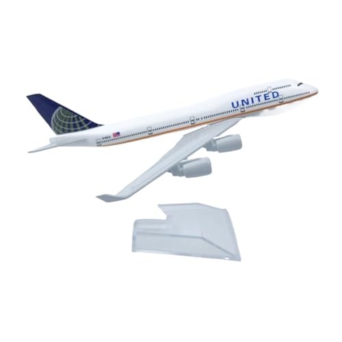 WJXNNON Für 747 Boeing Modellserie Spielzeug Legierung Metall Spielzeug Und Hobbys Druckguss Flugzeuge Bausatz Mit Rädern 16CM(B747 United) von WJXNNON