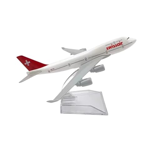 WJXNNON Für 747 Boeing Modellserie Spielzeug Legierung Metall Spielzeug Und Hobbys Druckguss Flugzeuge Bausatz Mit Rädern 16CM(B747 swissair) von WJXNNON