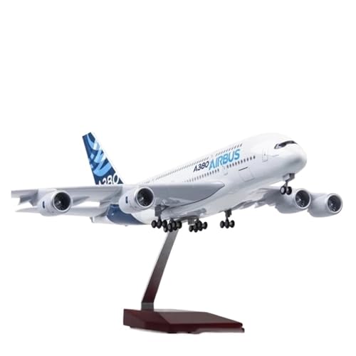 WJXNNON Für A380-Prototyp-Flugzeugmodell Mit Licht Und Rad, Flugzeugspielzeug Aus Druckgussharz, Maßstab 1:160, 46 cm(with lamp) von WJXNNON