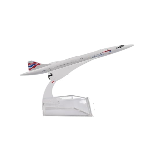 WJXNNON Für A380-Serie, 16 cm, Legierungsflugzeugmodell mit Sockel, Flugzeugsammlung und Ausstellungsspielzeug 1:400(British Concord) von WJXNNON