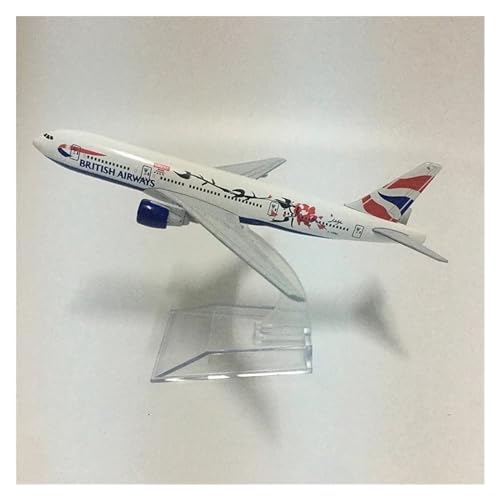 WJXNNON Für A380-Serie, 16 cm, Legierungsflugzeugmodell mit Sockel, Flugzeugsammlung und Ausstellungsspielzeug 1:400(British b777) von WJXNNON