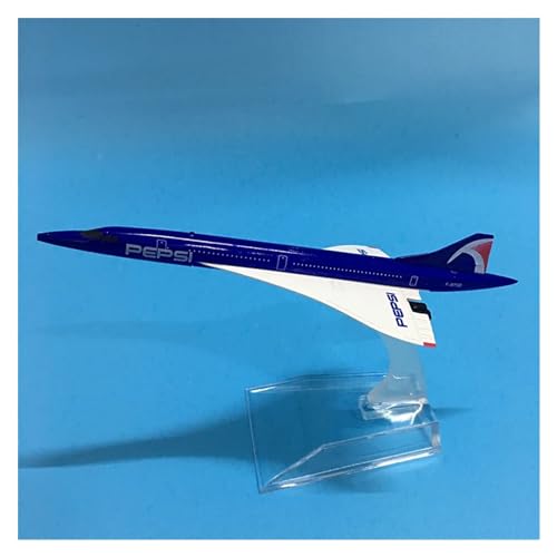 WJXNNON Für A380-Serie, 16 cm, Legierungsflugzeugmodell mit Sockel, Flugzeugsammlung und Ausstellungsspielzeug 1:400(PEPSIO Concord) von WJXNNON