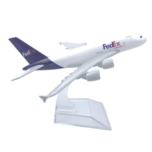 WJXNNON Für A380 Serie Flugzeug-Kit Legierung Metall Druckguss Flugzeuge Modell Sammlung Geschenk 16CM(A380 FedEx) von WJXNNON