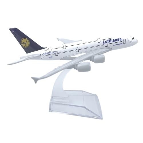 WJXNNON Für A380 Serie Flugzeug-Kit Legierung Metall Druckguss Flugzeuge Modell Sammlung Geschenk 16CM(A380 Lufthansa) von WJXNNON