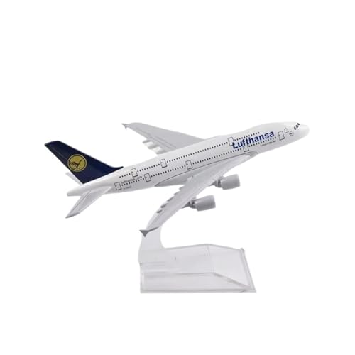 WJXNNON Für AIR Luthansa Airways A380 Legierung Flugzeugmodell Druckguss Flugzeug Miniatur Kinderspielzeug Flugzeug 16CM von WJXNNON
