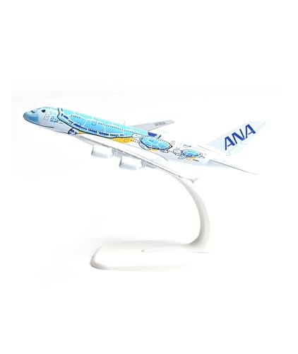 WJXNNON Für ANA Airbus A380 Flugzeugmodell Flugzeugmodell Druckguss Metall Maßstab 1/400 16CM (Size : Blue ANA A380) von WJXNNON
