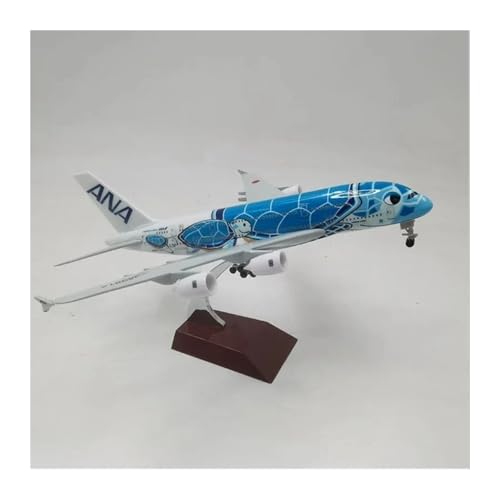 WJXNNON Für ANA Sea Turtle Painting A380 Flugzeugmodell, Metalldruckgussflugzeuge, All Nippon Airways-Souvenirs, 20 cm(Blue) von WJXNNON