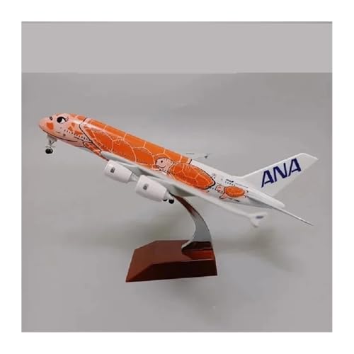 WJXNNON Für ANA Sea Turtle Painting A380 Flugzeugmodell, Metalldruckgussflugzeuge, All Nippon Airways-Souvenirs, 20 cm(Green) von WJXNNON