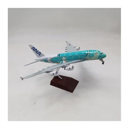 WJXNNON Für ANA Sea Turtle Painting A380 Flugzeugmodell, Metalldruckgussflugzeuge, All Nippon Airways-Souvenirs, 20 cm(Orange) von WJXNNON