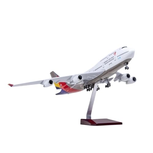 WJXNNON Für ASIANA 747 Spielzeugflugzeugmodell, Miniaturflugzeug Mit Radlicht Für Sammeln Von Geschenken, Maßstab 1:150, 47 cm(B747 No lamp) von WJXNNON