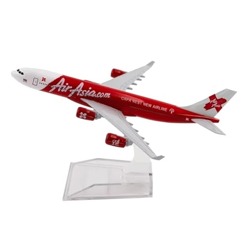 WJXNNON Für Air Asia A340 Airline Flugzeugmodell Aus Druckgussmetalllegierung, Spielzeug, 16 cm, Maßstab 1:400 von WJXNNON