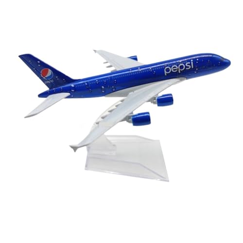 WJXNNON Für Air Boeing A380 Flugzeugmodellflugzeug Diecast Metall 1/400 Skala 16 cm(A380 Pepsi) von WJXNNON