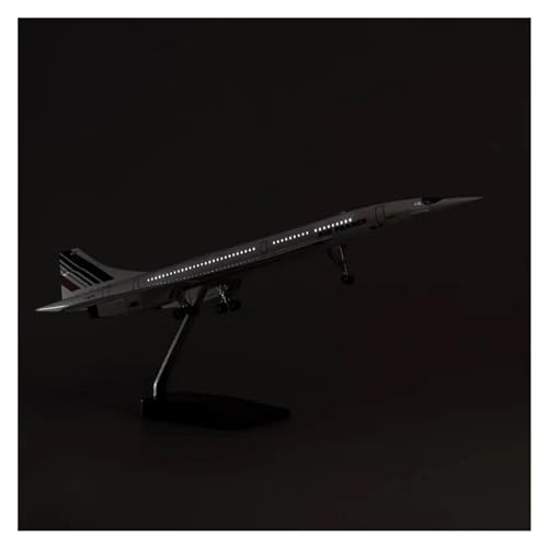 WJXNNON Für Air France Concorde Airlines Harzflugzeug-Druckgussmodell Mit Licht Und Rädern, Spielzeugsammlung, Maßstab 1:125(with Light) von WJXNNON