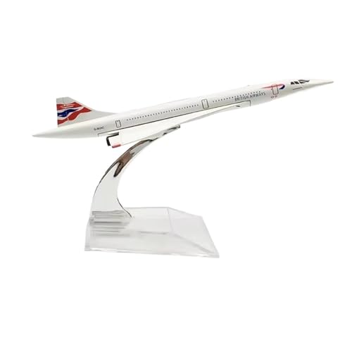 WJXNNON Für Air France Concordel Legierung Metall Druckguss Flugzeug Modell Geschenk Sammlung Display 16cm(British) von WJXNNON