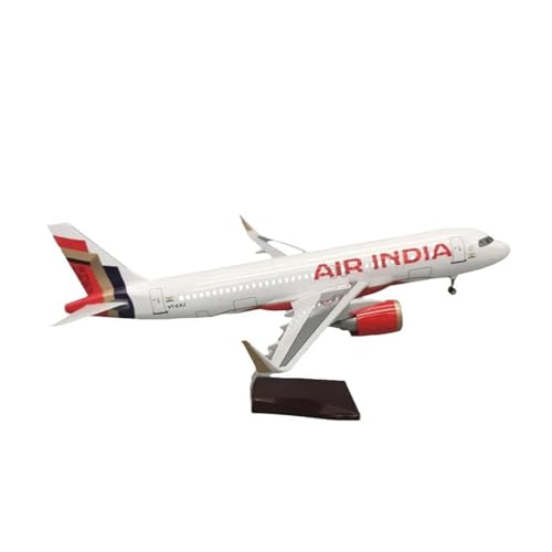 WJXNNON Für Air India A320 Flugzeugmodell Mit Sockel, Ausstellungsflugzeug, Flugzeugspielzeug, Sammlung, Dekoration, 47 cm(A320neo W LED) von WJXNNON