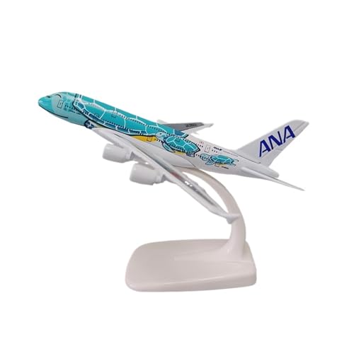 WJXNNON Für Air Japan ANA Airlines Cartoon Sea Turtle Airbus 380 A380 Airways Metalllegierung Flugzeugmodell(Green) von WJXNNON