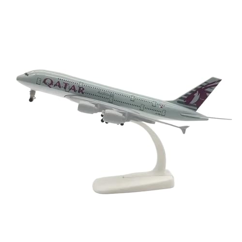WJXNNON Für Air Qatar A380 Airways Airlines Flugzeugmodell Aus Metalllegierung, Druckgussflugzeug Und Fahrwerke, Räder, 20 cm WJXNNON Für Air Qatar A380 Airways Airlines Flugzeugmodell Aus Metalllegierung, Druckgussflugzeug Und Fahrwerke, Räder, 20 cm von WJXNNON