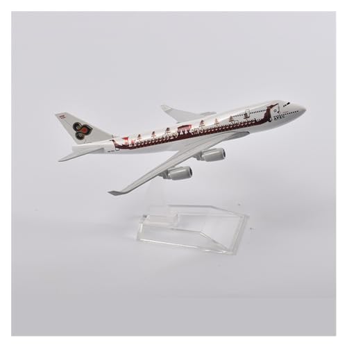 WJXNNON Für Air Thai Airbus A380 Flugzeugmodell, Metalldruckguss, Maßstab 1:400, 16 cm (Size : Dragon-Boat B747) von WJXNNON