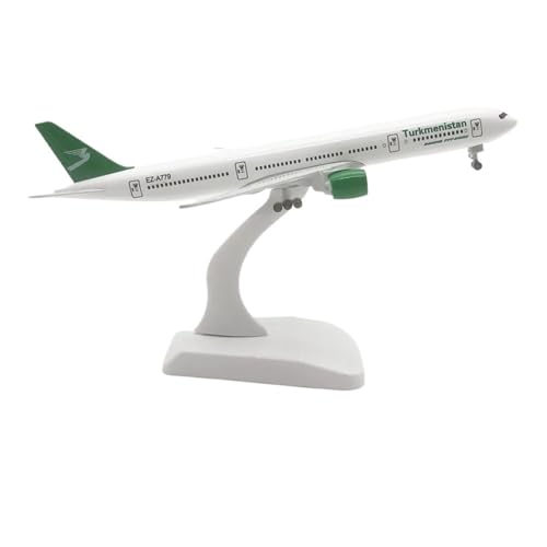 WJXNNON Für Air Turkmenistan Boeing B777 Airlines Modellflugzeug, Metalllegierung, Druckguss-Flugzeugmodell, Flugzeug Mit Fahrwerk, Rädern, 19 cm WJXNNON Für Air Turkmenistan Boeing B777 Airlines Modellflugzeug, Metalllegierung, Druckguss-Flugzeugmodell, Flugzeug Mit Fahrwerk, Rädern, 19 cm von WJXNNON