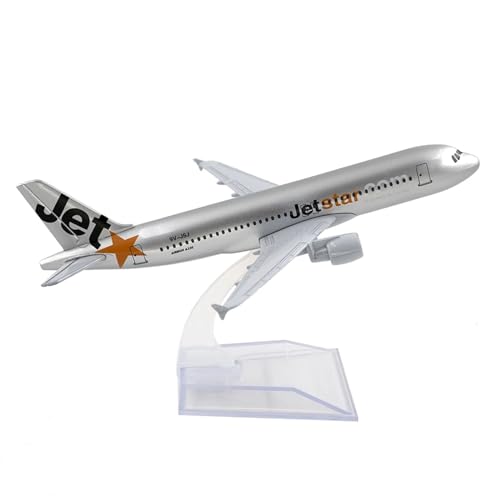 WJXNNON Für Airbus A320 Jetstar Flugzeugmodell Spielzeug Dekoration Geschenk Maßstab 1:400 Legierung Flugzeug 16 cm von WJXNNON