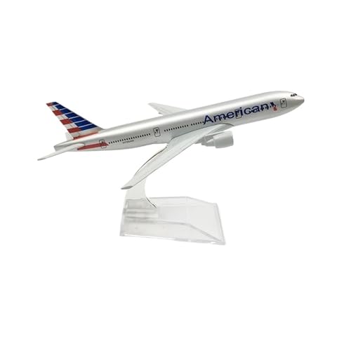WJXNNON Für American Airlines Boeing 777 Flugzeugmodell Simulation Legierung statische Ornament 16CM von WJXNNON