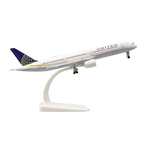 WJXNNON Für American Boeing 787 Flugzeugmodell Spielzeug Metall Replik Simulation Passagierflugzeug Statisches Geschenk 20cm(B787 United) von WJXNNON