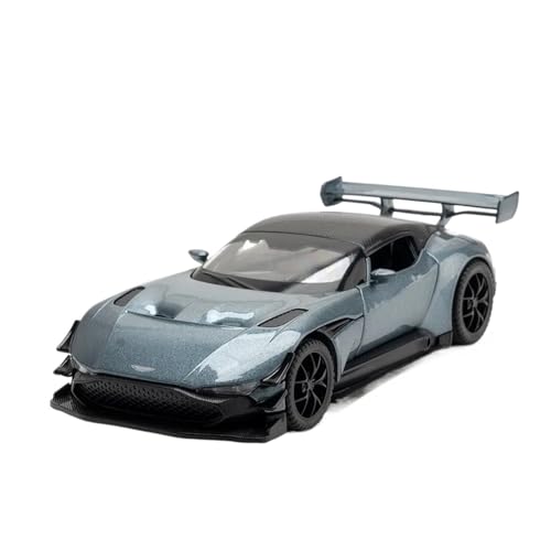 WJXNNON Für Aston Martin Vulcan Sportwagen Simulation Diecast Metalllegierung Modellauto Sound Licht Pull Back Sammlung 1:32 (Size : Grey Blue No Box) von WJXNNON