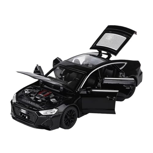 WJXNNON Für Audi RS7 Legierung Modell Auto Spielzeug Druckguss Metall Casting Sound Und Licht Auto Spielzeug Für Kinder 1:32(Black) von WJXNNON