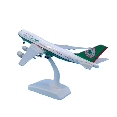 WJXNNON Für AviationB747 Serie Modellflugzeug-Kits Geschenk Flugzeugmodell Metalldruckgussmodelle Spielzeug Collecti 20cm(B747Eva Airways) von WJXNNON