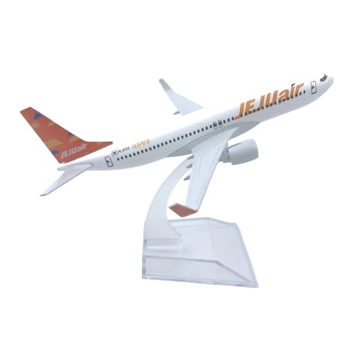 WJXNNON Für B737 Serie Legierung Metall Flugzeug Modell Spielzeug Mit Ständer Für Luftfahrt Enthusiasten Geschenke Für Sammlungen 16CM 1/400(Jeju Air B737) von WJXNNON