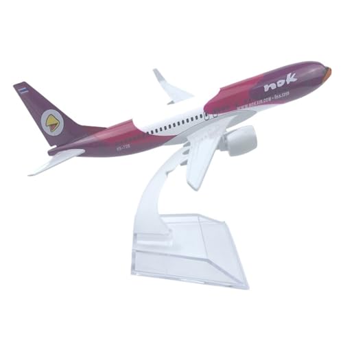 WJXNNON Für B737 Serie Legierung Metall Flugzeug Modell Spielzeug Mit Ständer Für Luftfahrt Enthusiasten Geschenke Für Sammlungen 16CM 1/400(Purple Bird B737) von WJXNNON