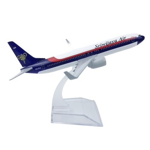 WJXNNON Für B737 Serie Legierung Metall Flugzeug Modell Spielzeug Mit Ständer Für Luftfahrt Enthusiasten Geschenke Für Sammlungen 16CM 1/400(Sriwijaya B737) von WJXNNON