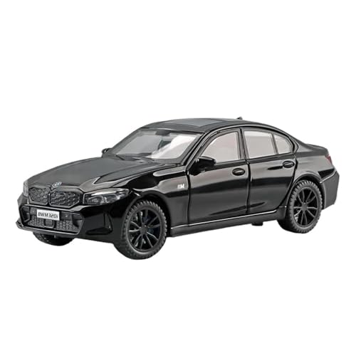 WJXNNON Für BMW 320i Legierung Druckguss Fahrzeuge Metall Spielzeug Auto Modell Sound Und Licht Sammlung Kinder Spielzeug 1:32(Boxed-Black) von WJXNNON