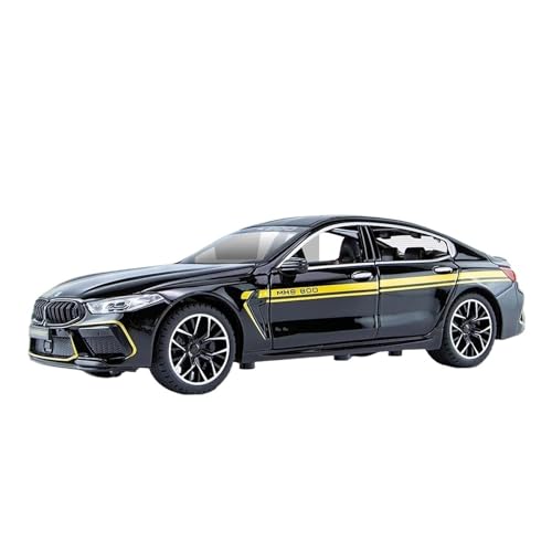 WJXNNON Für BMW M8 Legierung Automodell Druckguss Metall Spielzeugfahrzeuge Sound Und Licht Geschenk 1:24(Black No Box) von WJXNNON