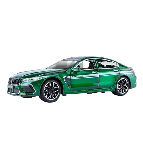 WJXNNON Für BMW M8 Legierung Automodell Druckguss Metall Spielzeugfahrzeuge Sound Und Licht Geschenk 1:24(Green with Box) von WJXNNON