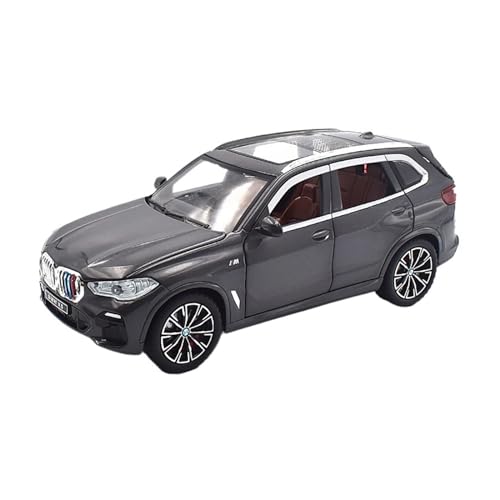 WJXNNON Für BMW X5 Legierung Modell Auto SUV Sammeln Diecast Fahrzeug Modell Sound & Licht Spielzeug Für Kind Geschenk 1:24(Gray no Box) von WJXNNON